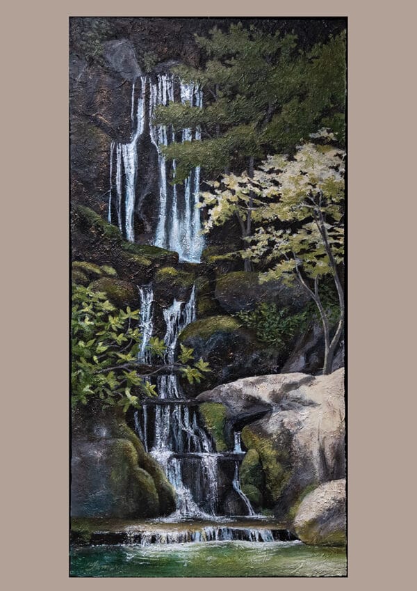 Peaceful Place Waterfall Painting