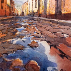 San Michel de Allende Street Watercolor