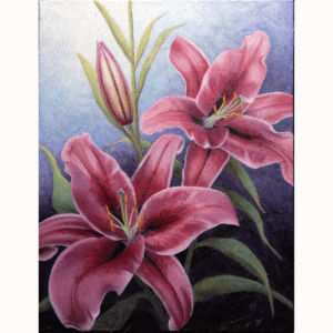 Painting of Pink Lillies